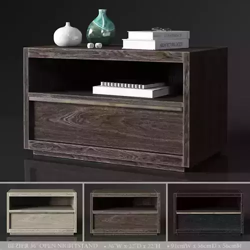 RH BEZIER 36in OPEN NIGHTSTAND 3D model