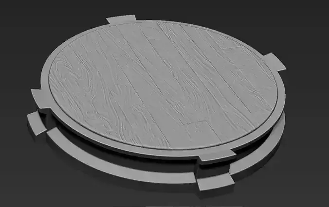 Decorative Wooden Base Stand for figurines 3D print model