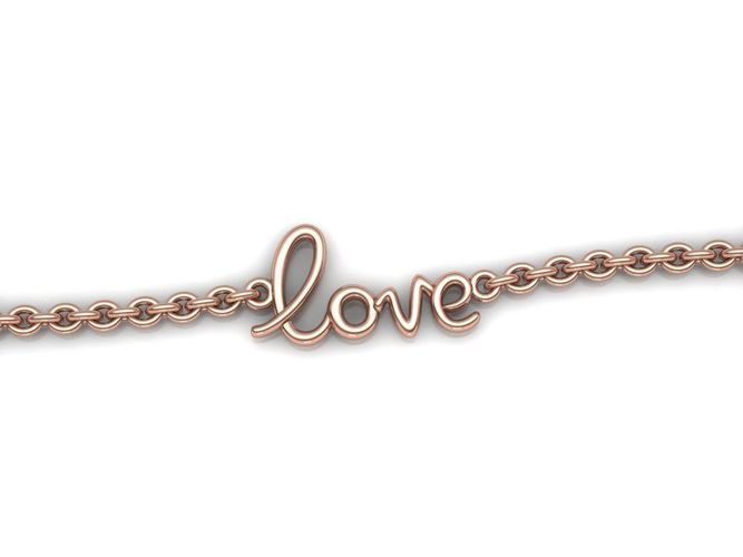 Love word Braclet  3D print model