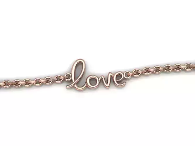 Love word Braclet  3D print model