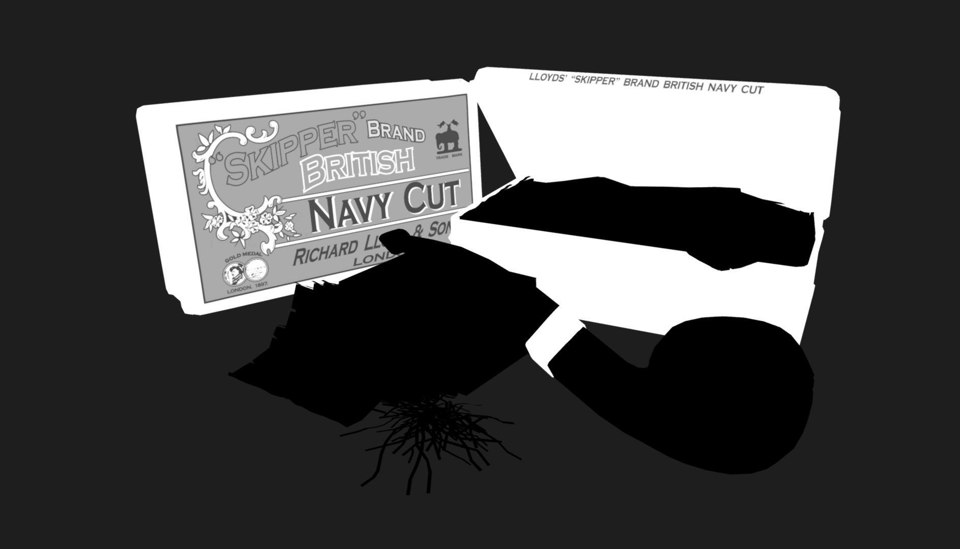 Old Tobacco Tin - Skipper Navy Cut Low-poly 3D model_9