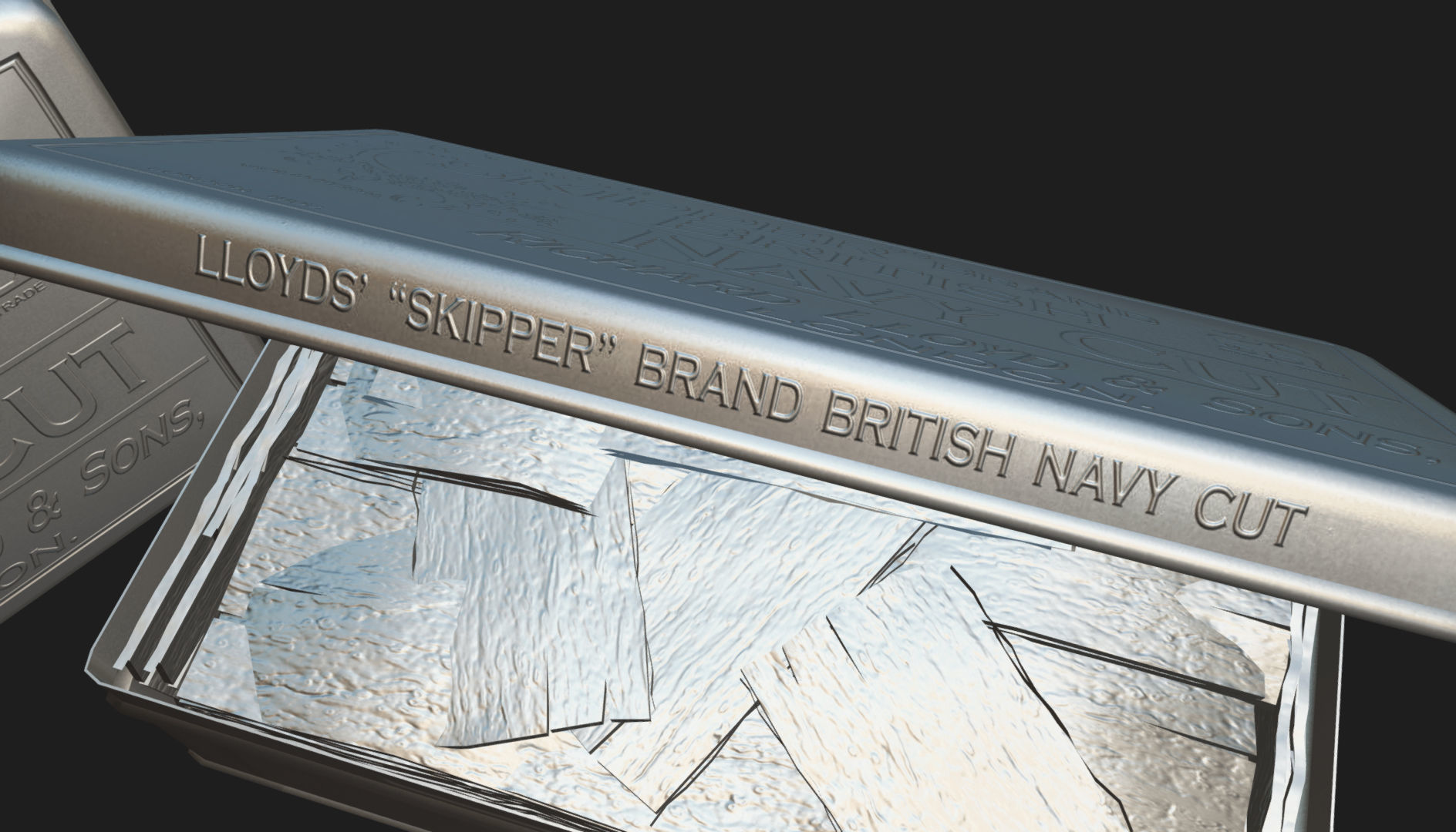 Old Tobacco Tin - Skipper Navy Cut Low-poly 3D model_25