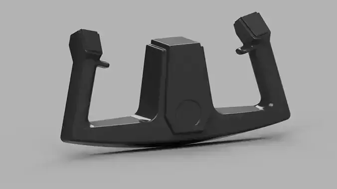 Aircraft control yoke for flight simulator 3D print model