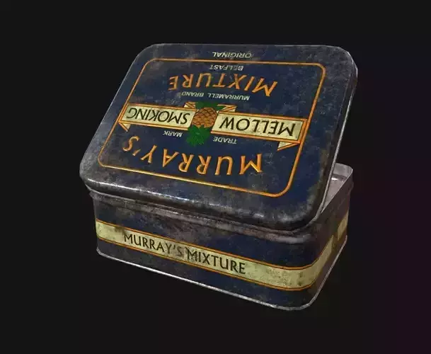 Old Tobacco Tin - Murrays Mixture Low-poly 3D model