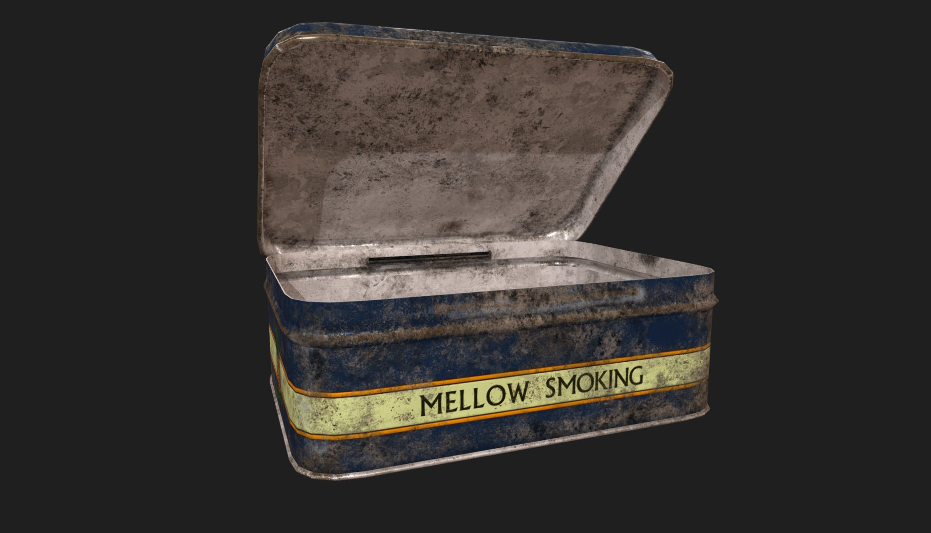 Old Tobacco Tin - Murrays Mixture Low-poly 3D model_3