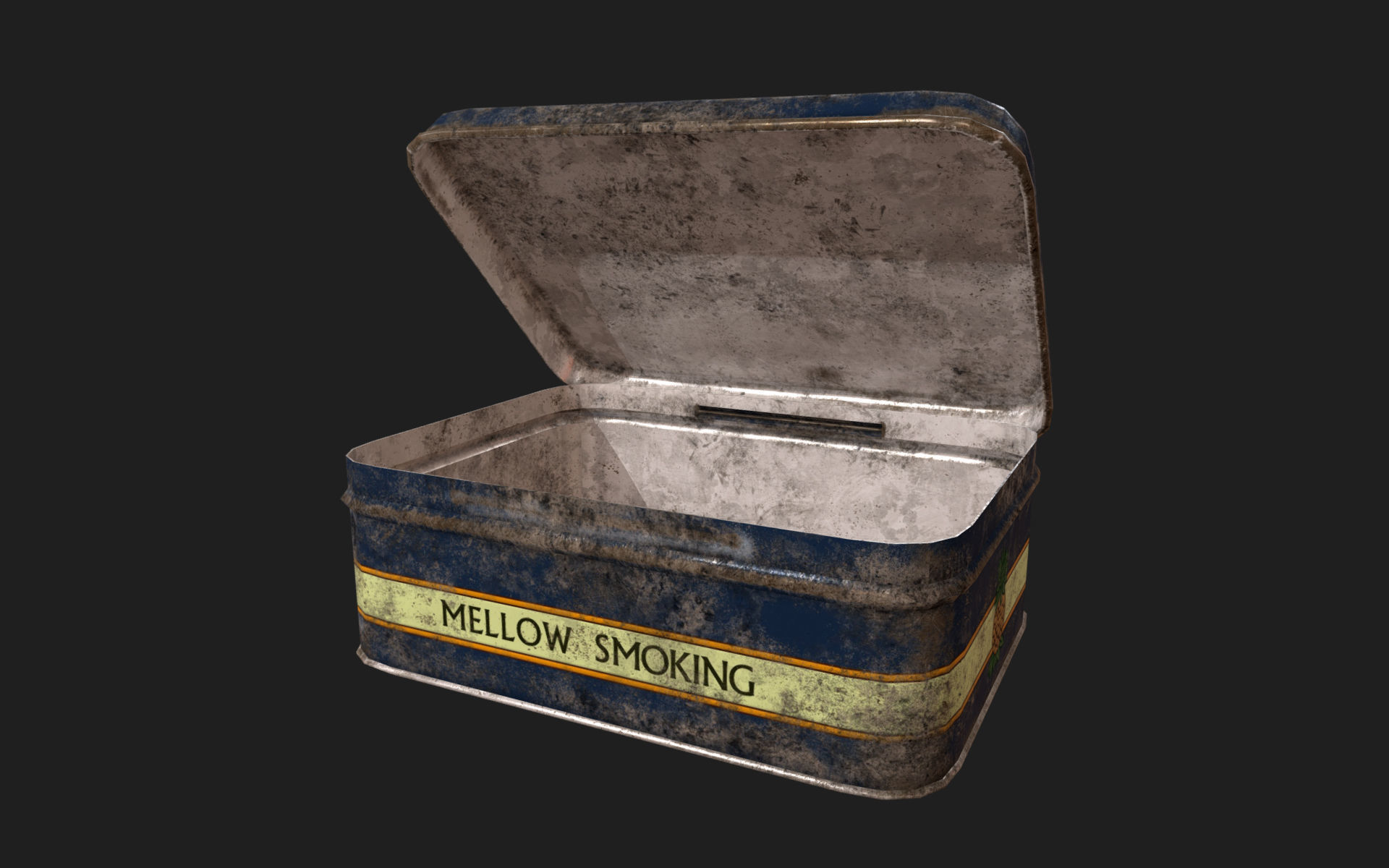 Old Tobacco Tin - Murrays Mixture Low-poly 3D model_19