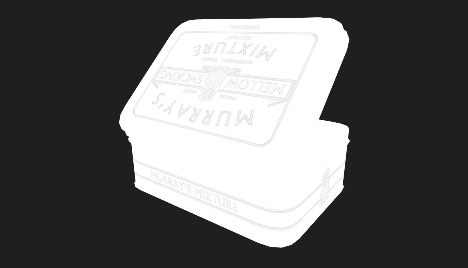 Old Tobacco Tin - Murrays Mixture Low-poly 3D model_10