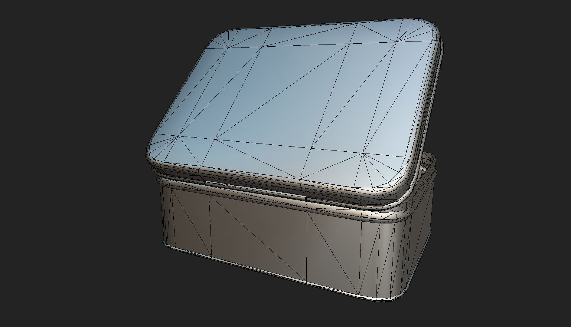 Old Tobacco Tin - Murrays Mixture Low-poly 3D model_12