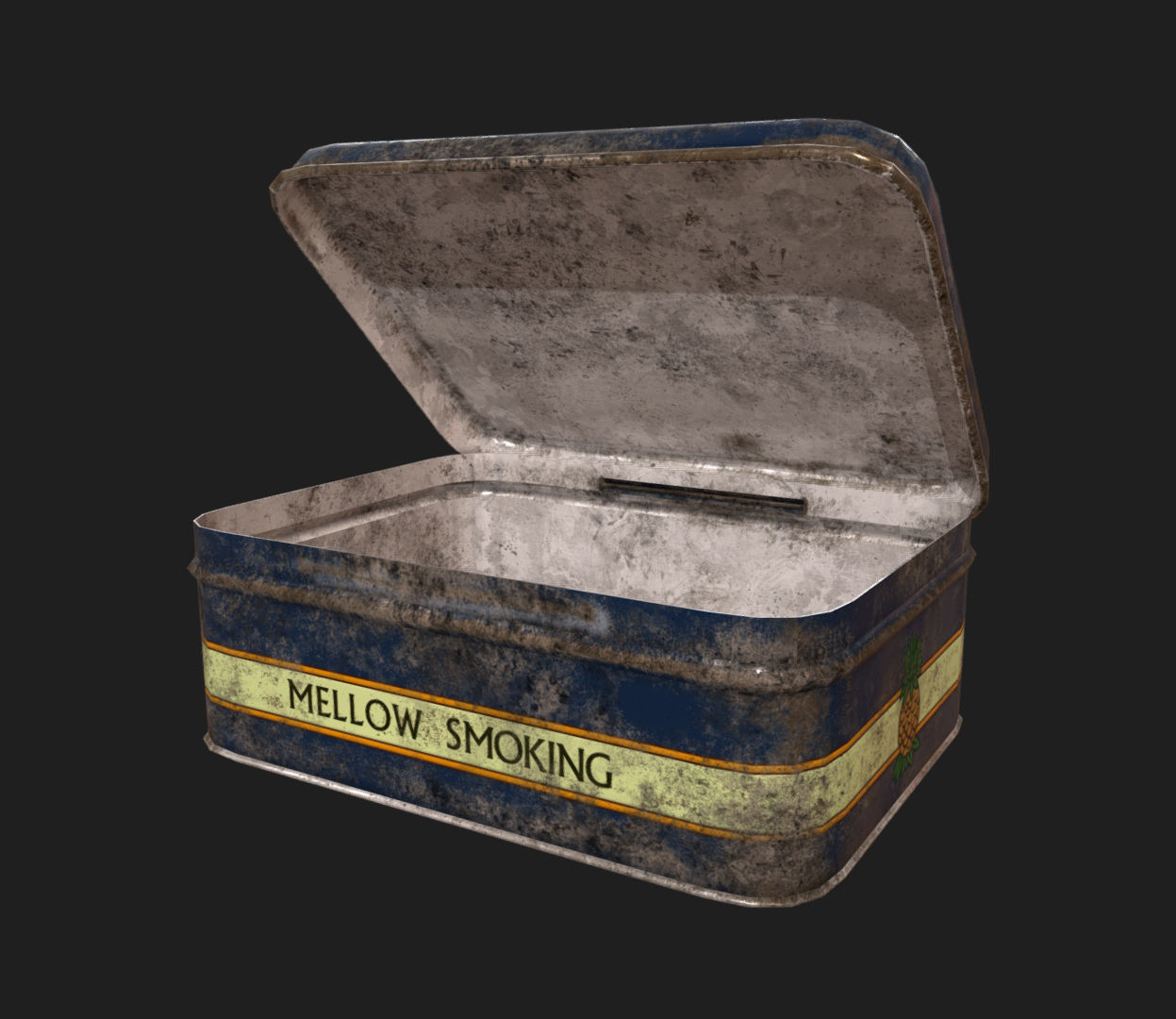 Old Tobacco Tin - Murrays Mixture Low-poly 3D model_1