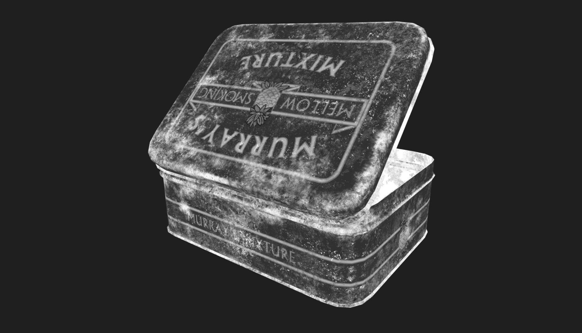 Old Tobacco Tin - Murrays Mixture Low-poly 3D model_8