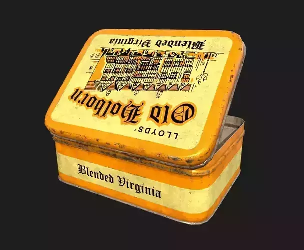 Old Tobacco Tin - Old Holborn Low-poly 3D model