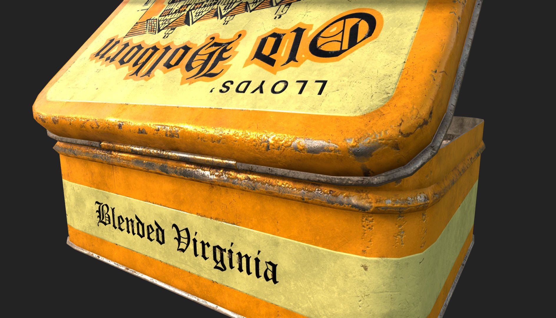 Old Tobacco Tin - Old Holborn Low-poly 3D model_3