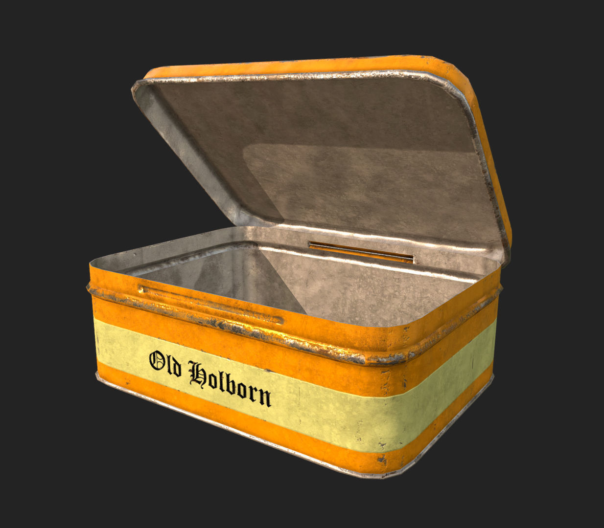 Old Tobacco Tin - Old Holborn Low-poly 3D model_1