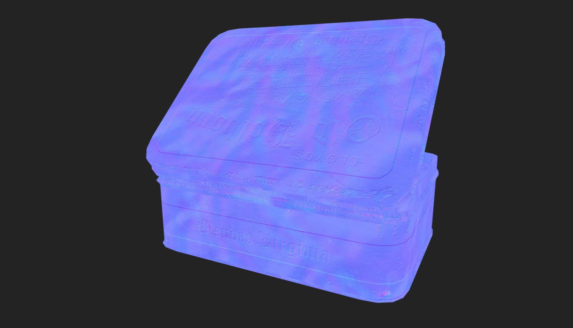 Old Tobacco Tin - Old Holborn Low-poly 3D model_10