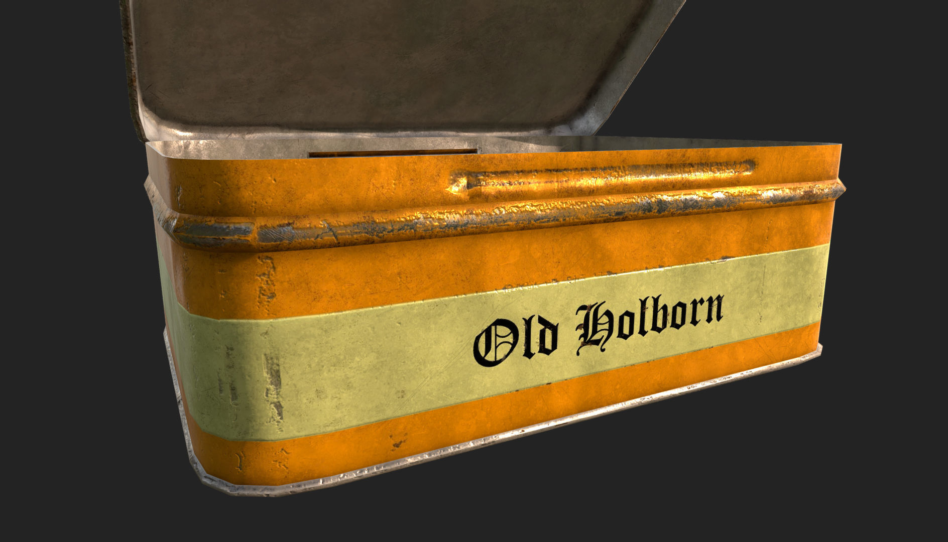 Old Tobacco Tin - Old Holborn Low-poly 3D model_4