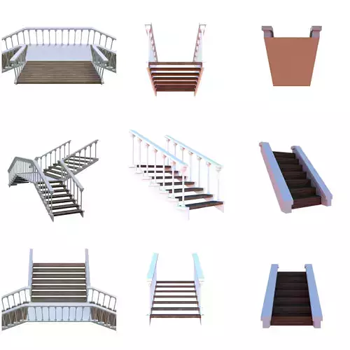 Wooden stairs package