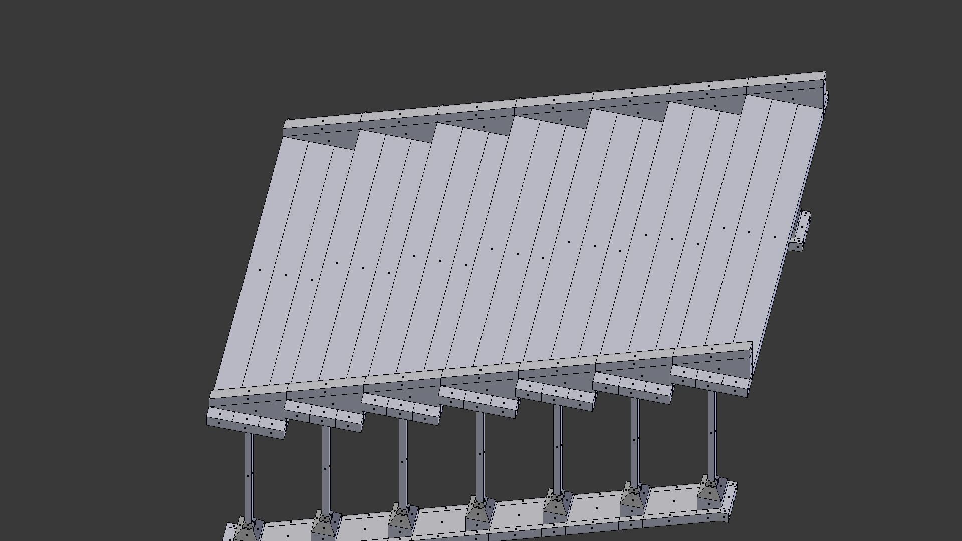 Wooden stairs package Low-poly 3D model_18