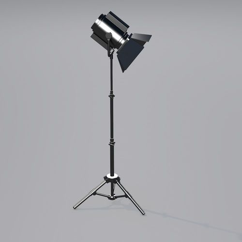 spotlight studio light on tripod 3D model