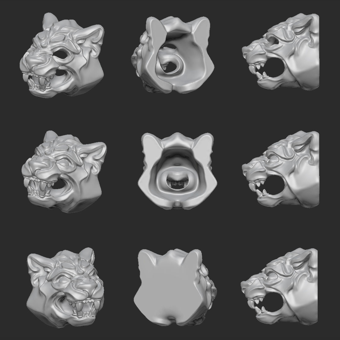 Big Cat Head Knocker 3D print model_1