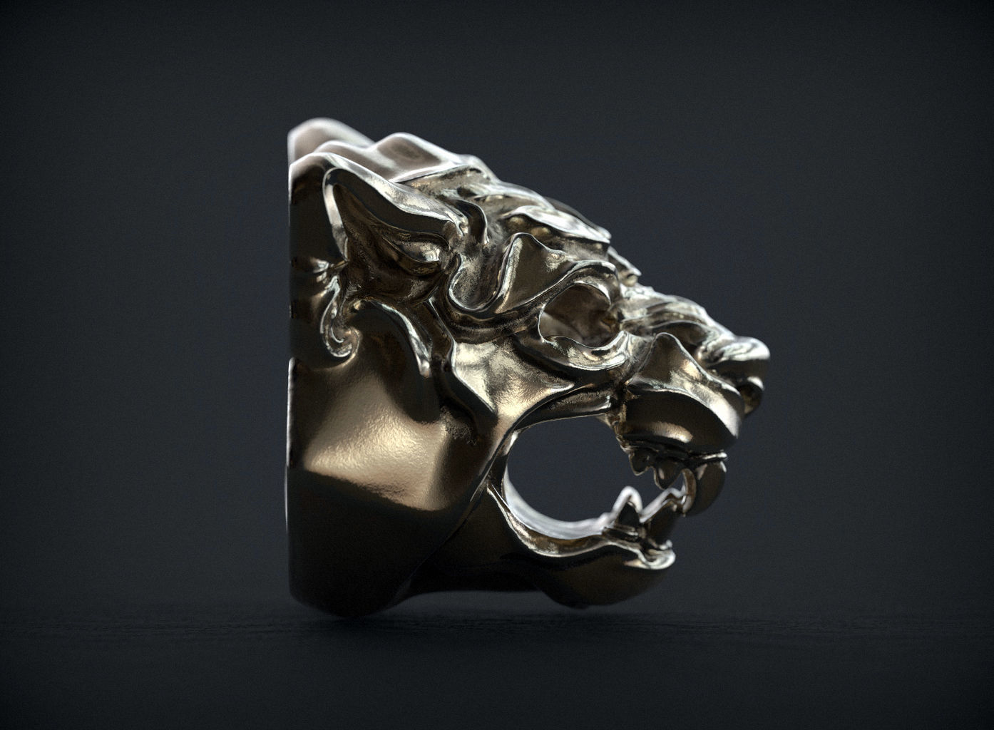 Big Cat Head Knocker 3D print model_5