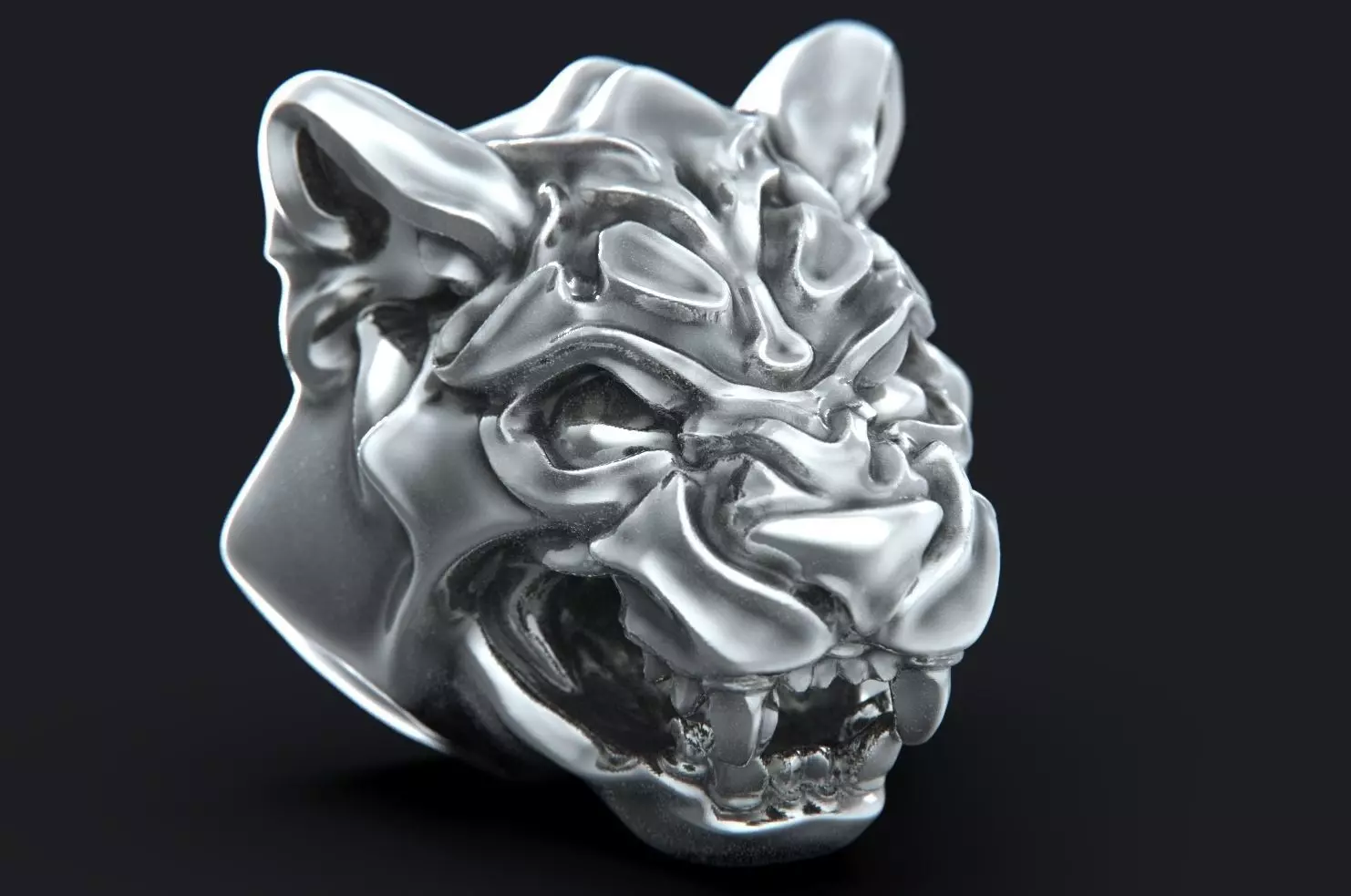 Big Cat Head Knocker 3D print model_0