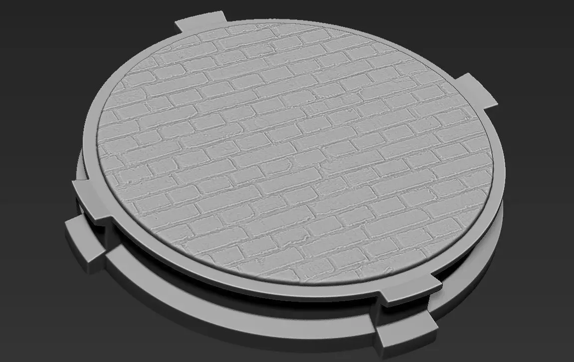 Decorative Brick Base Stand for figurines 3D print model_0