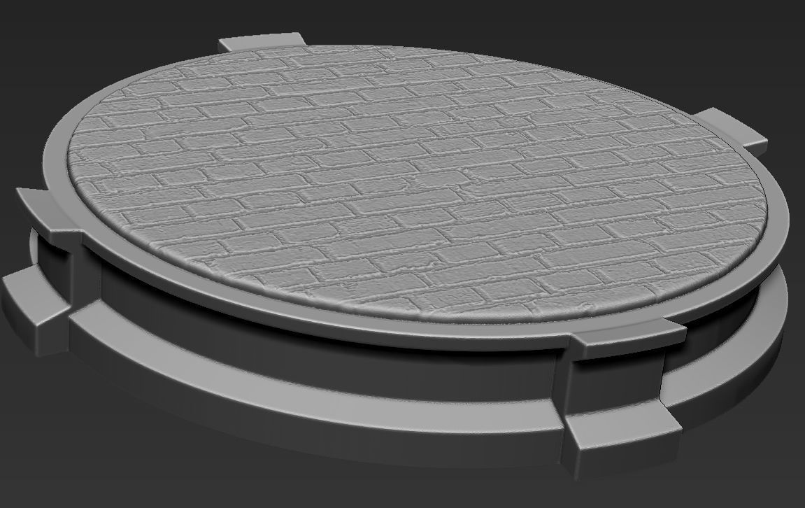 Decorative Brick Base Stand for figurines 3D print model_1