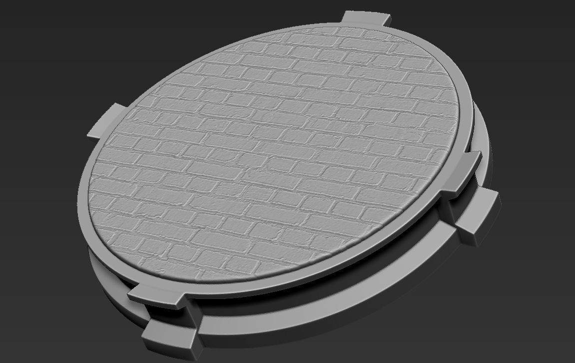 Decorative Brick Base Stand for figurines 3D print model_2