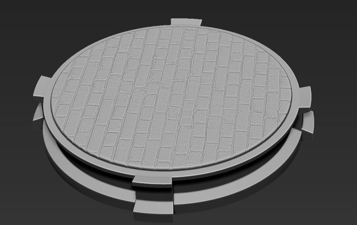 Decorative Brick Base Stand for figurines 3D print model_3