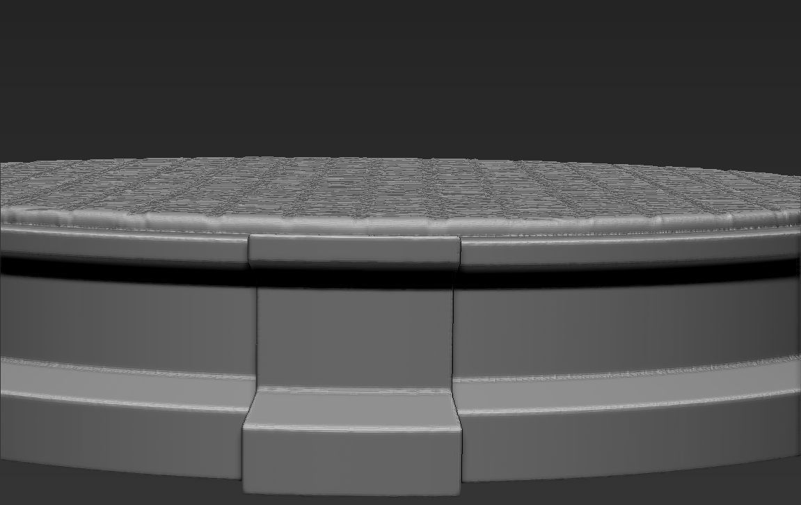 Decorative Brick Base Stand for figurines 3D print model_4