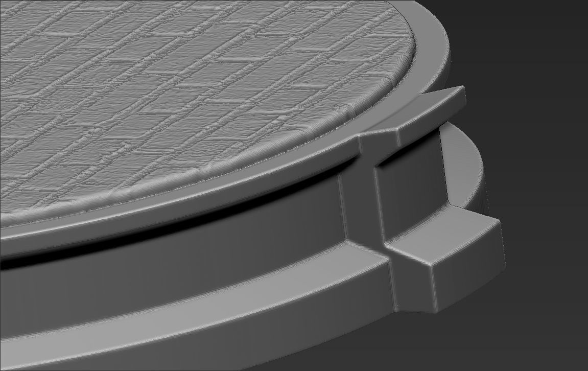 Decorative Brick Base Stand for figurines 3D print model_8