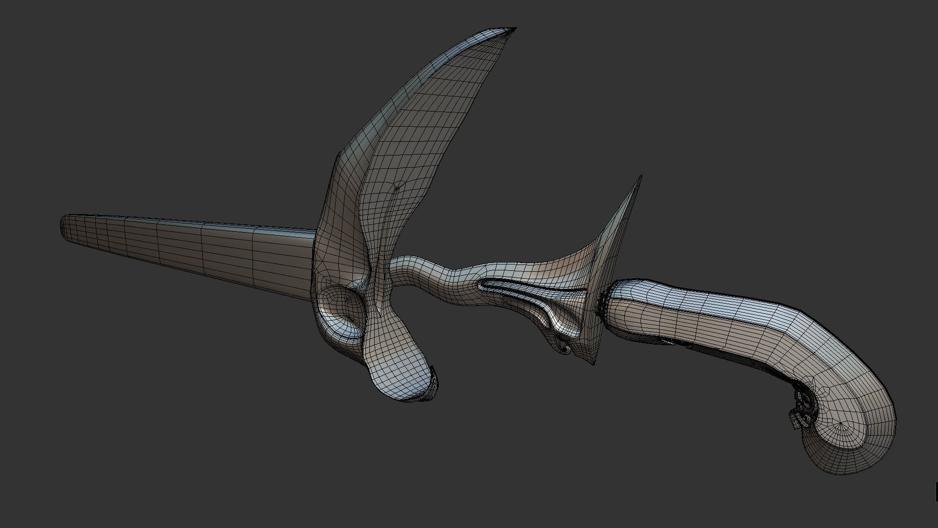 Kris Dagger Free low-poly 3D model_6