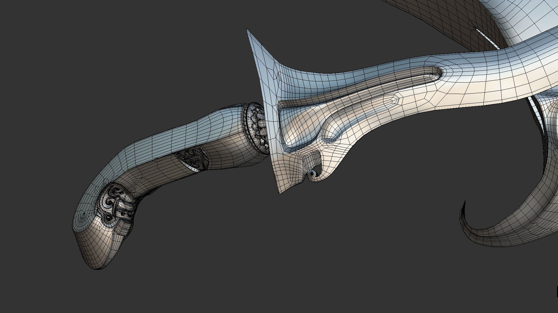 Kris Dagger Free low-poly 3D model_4