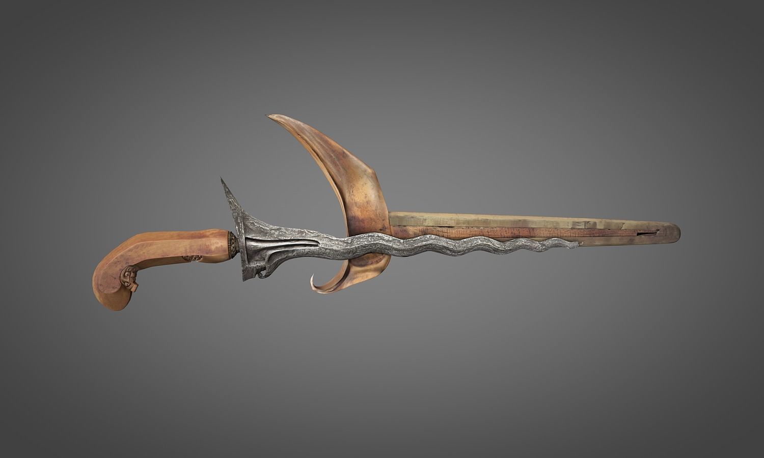 Kris Dagger Free low-poly 3D model_2