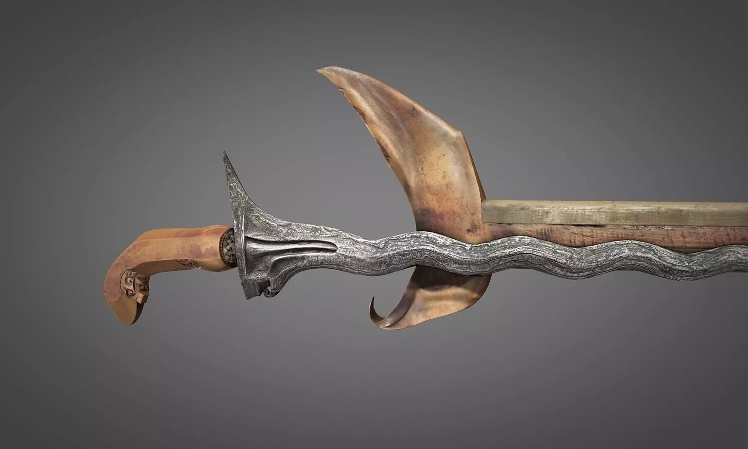 Kris Dagger Free low-poly 3D model_0