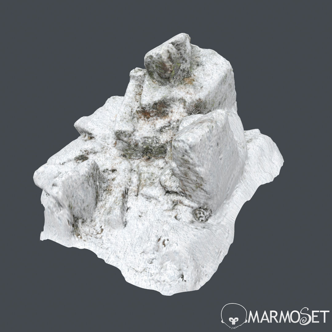 Cliff pack A snow bundle 3D model_17