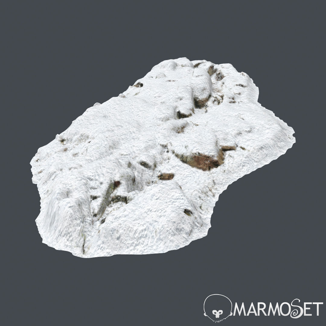 Cliff pack A snow bundle 3D model_29