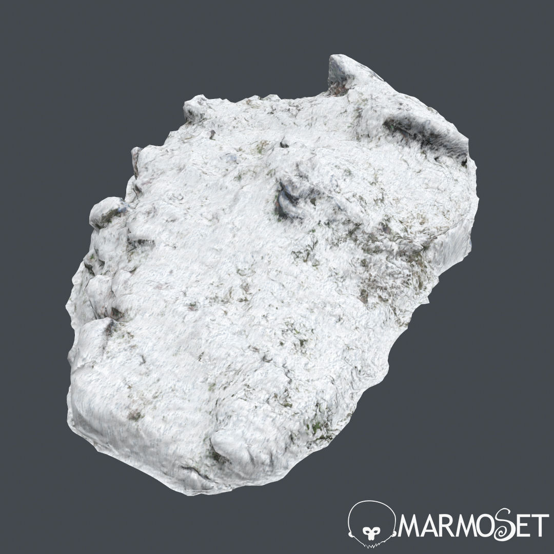 Cliff pack A snow bundle 3D model_6