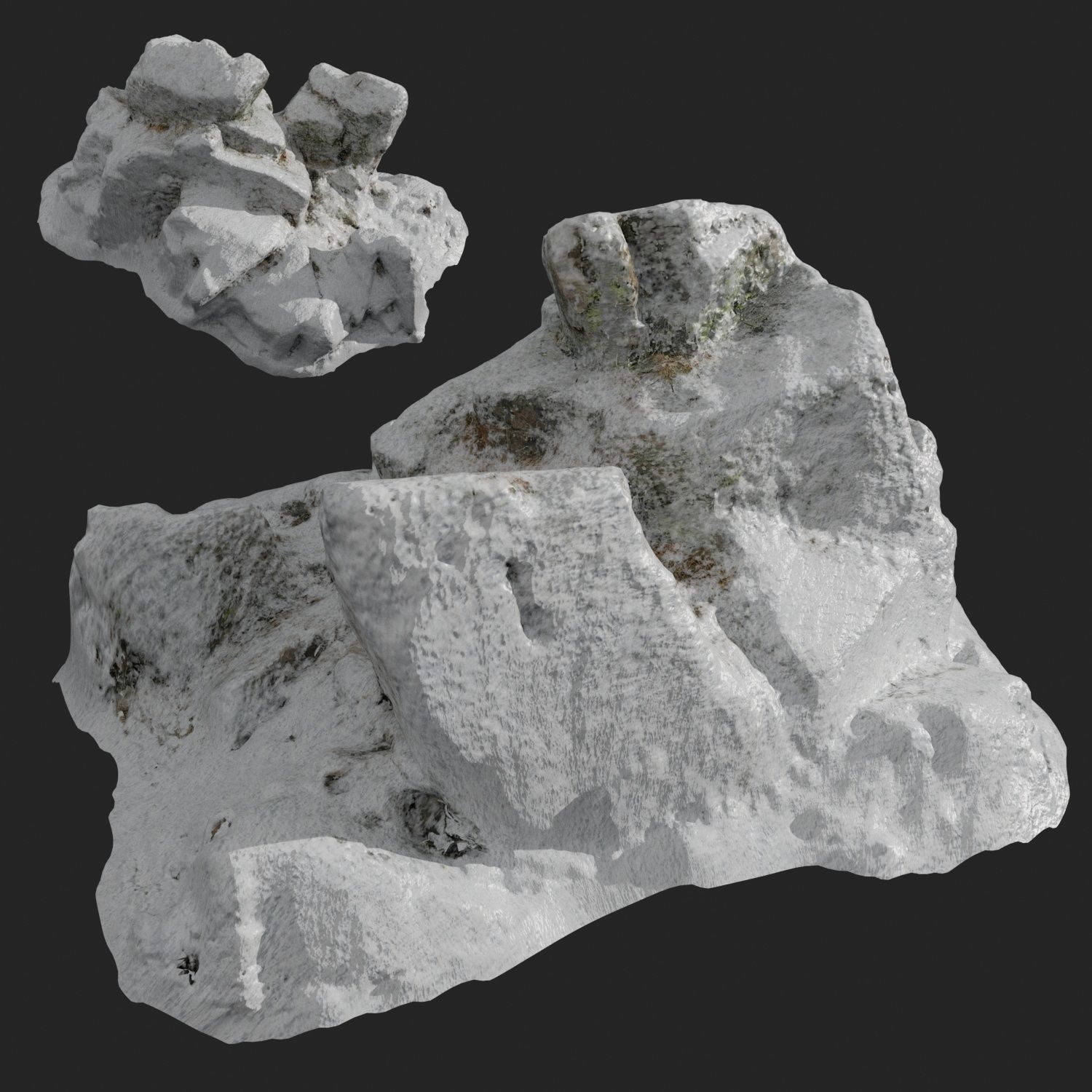 Cliff pack A snow bundle 3D model_16