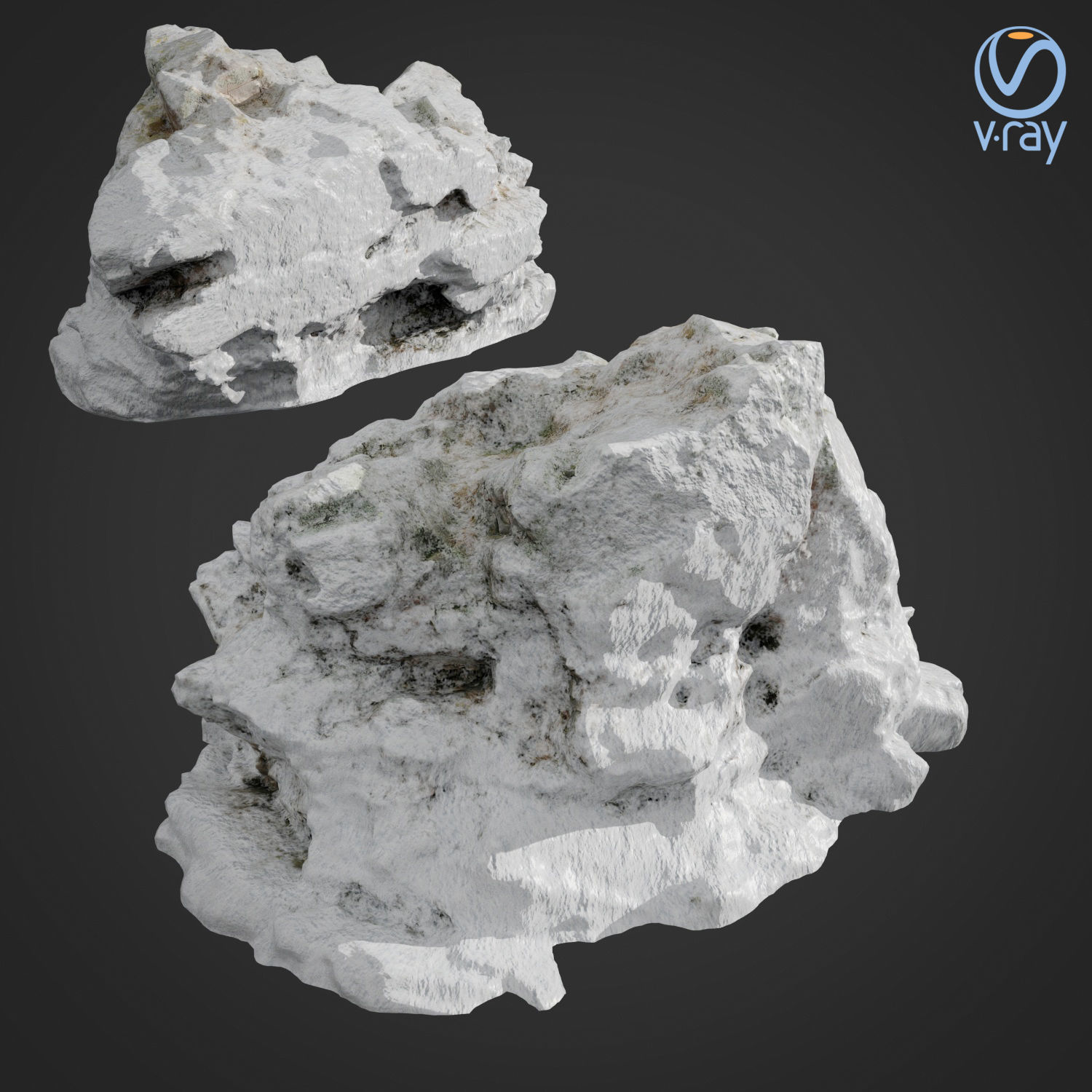 Cliff pack A snow bundle 3D model_3