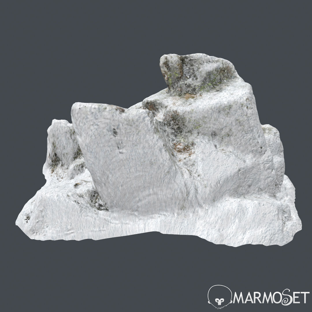 Cliff pack A snow bundle 3D model_11