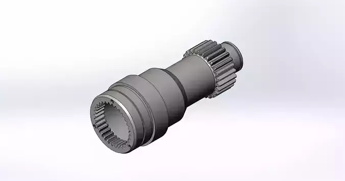 Gear shaft with inside and outside teeth