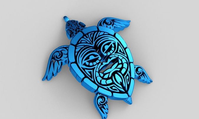 Turtle Pendant 3D print model