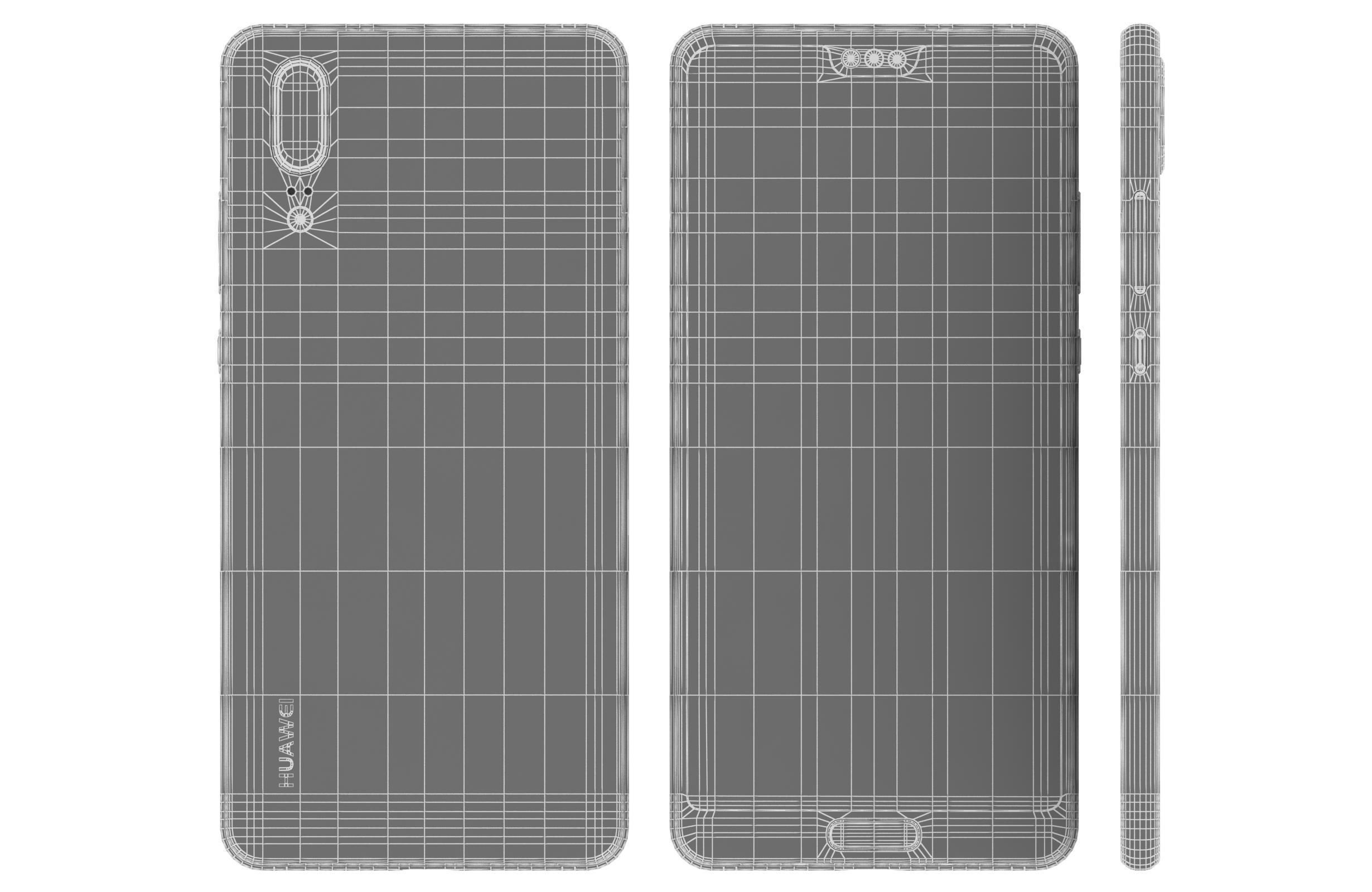 Huawei P20 Pink Gold 3D model_10