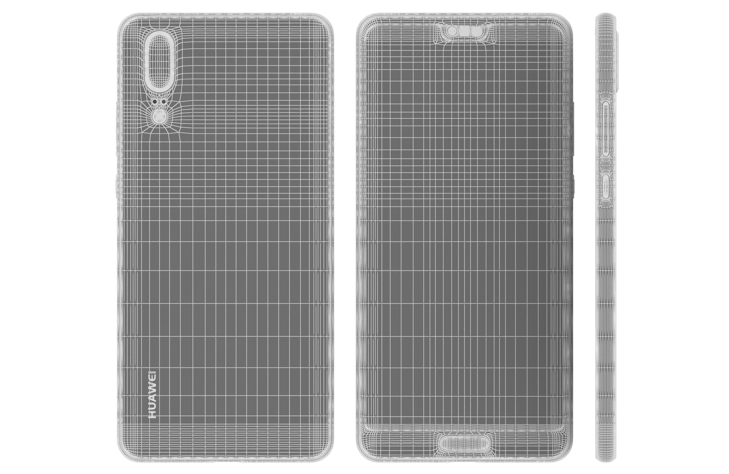 Huawei P20 Pink Gold 3D model_11