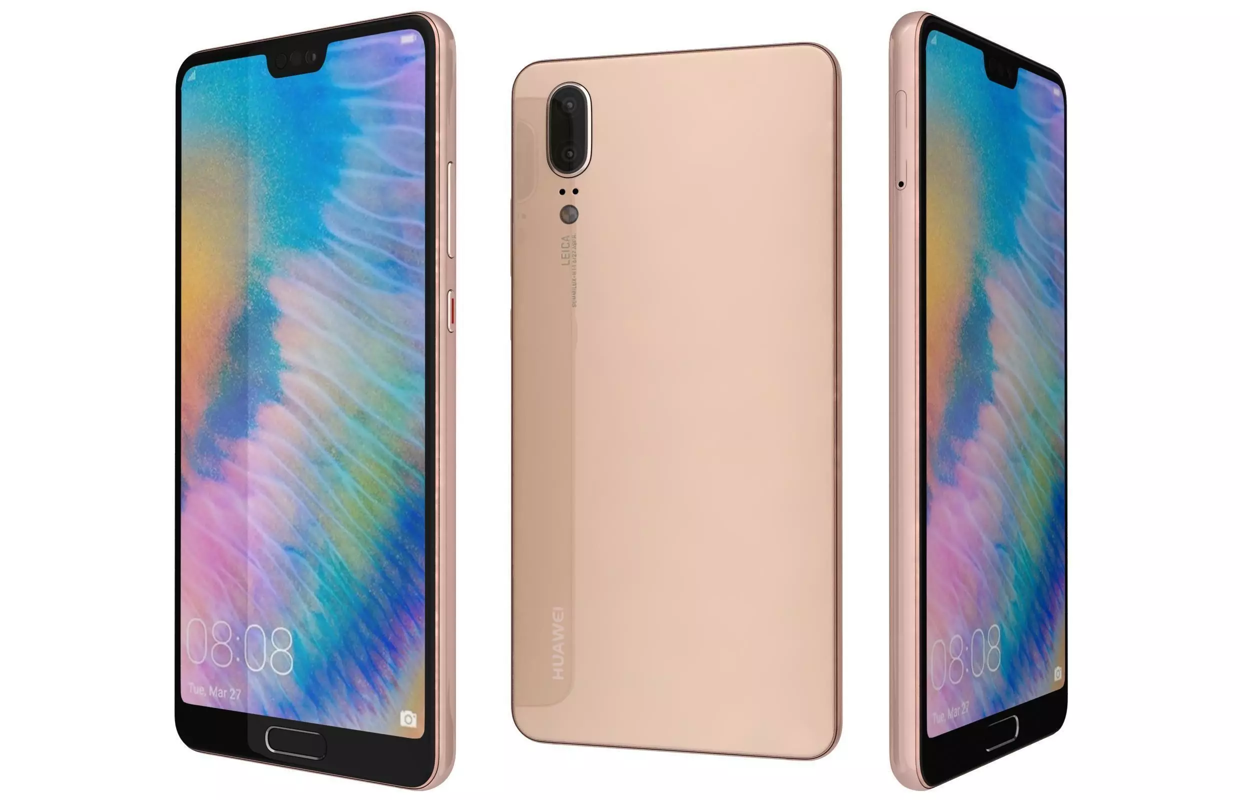 Huawei P20 Pink Gold 3D model_0