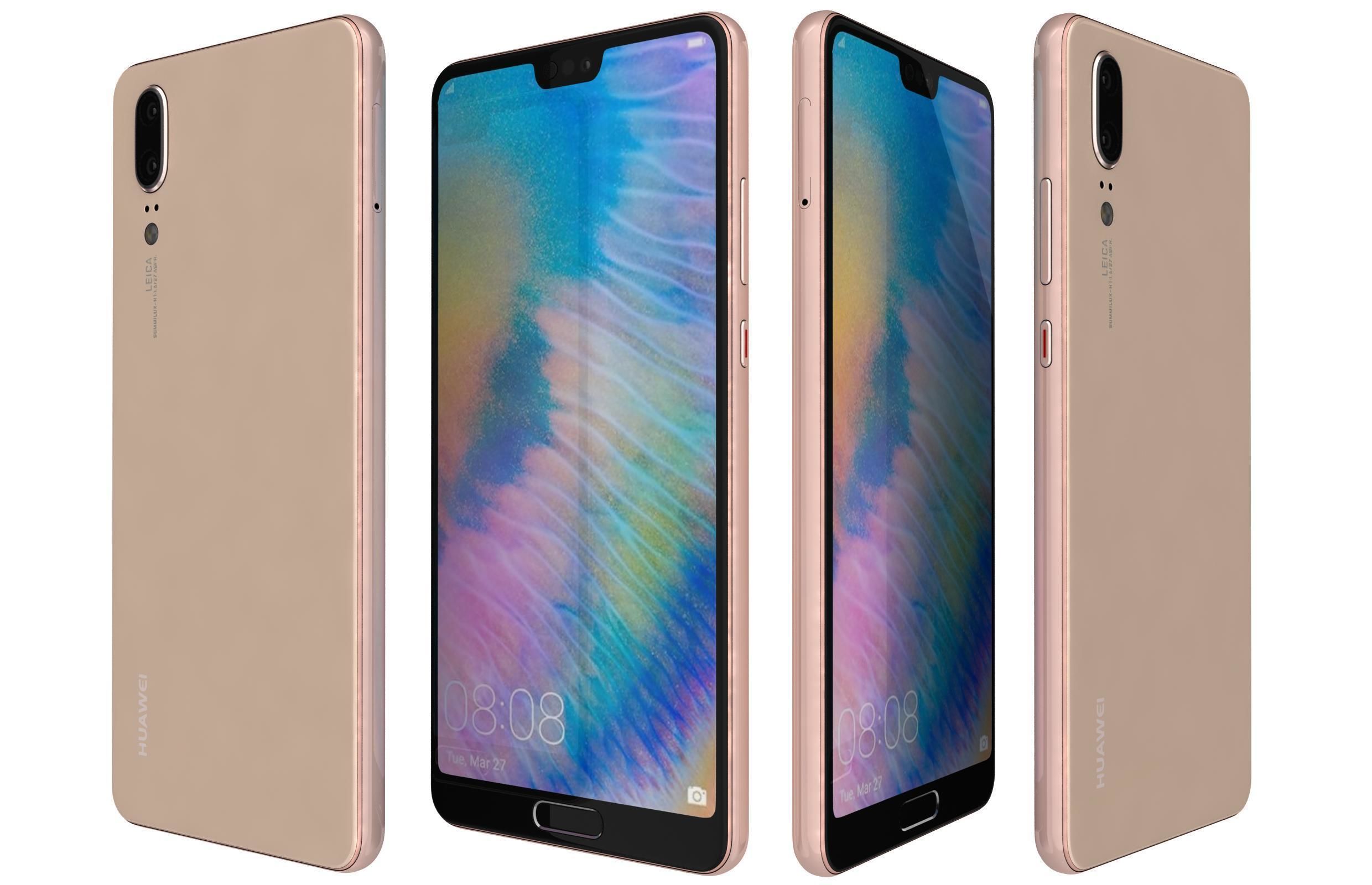 Huawei P20 All Colors 3D model_5