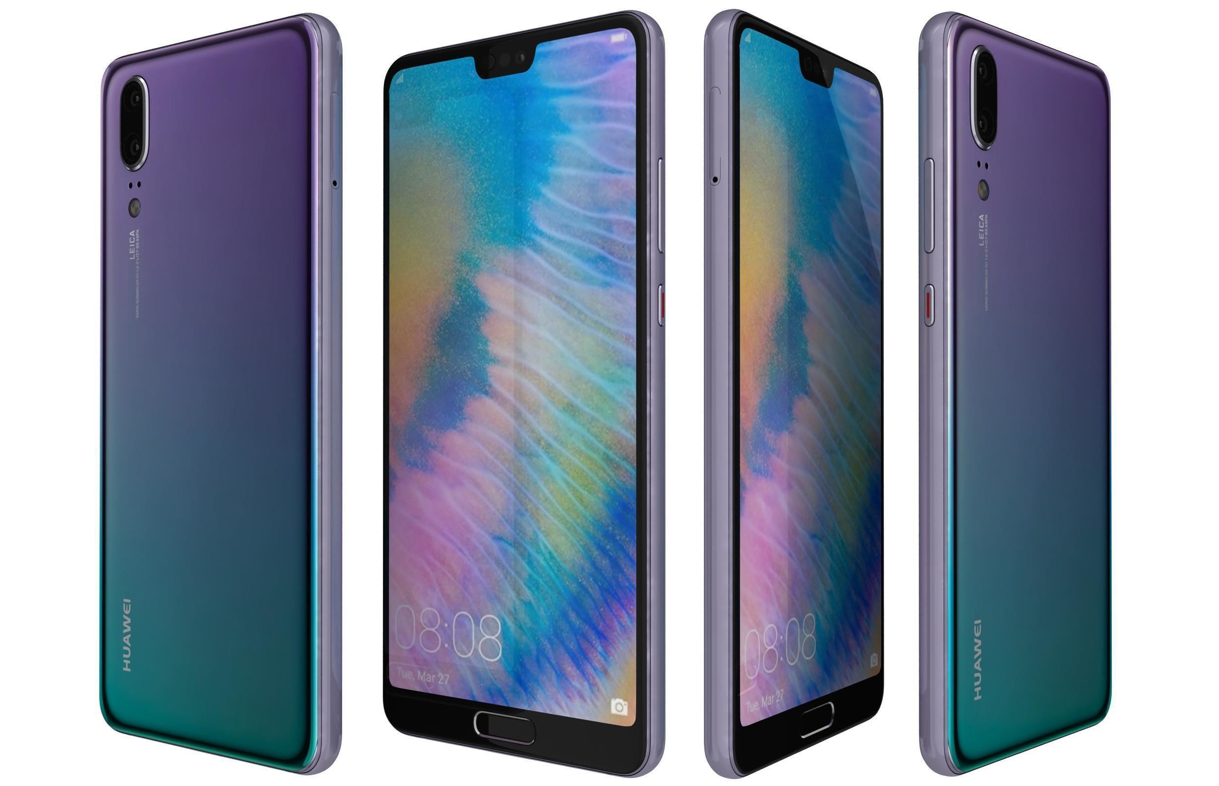 Huawei P20 All Colors 3D model_6