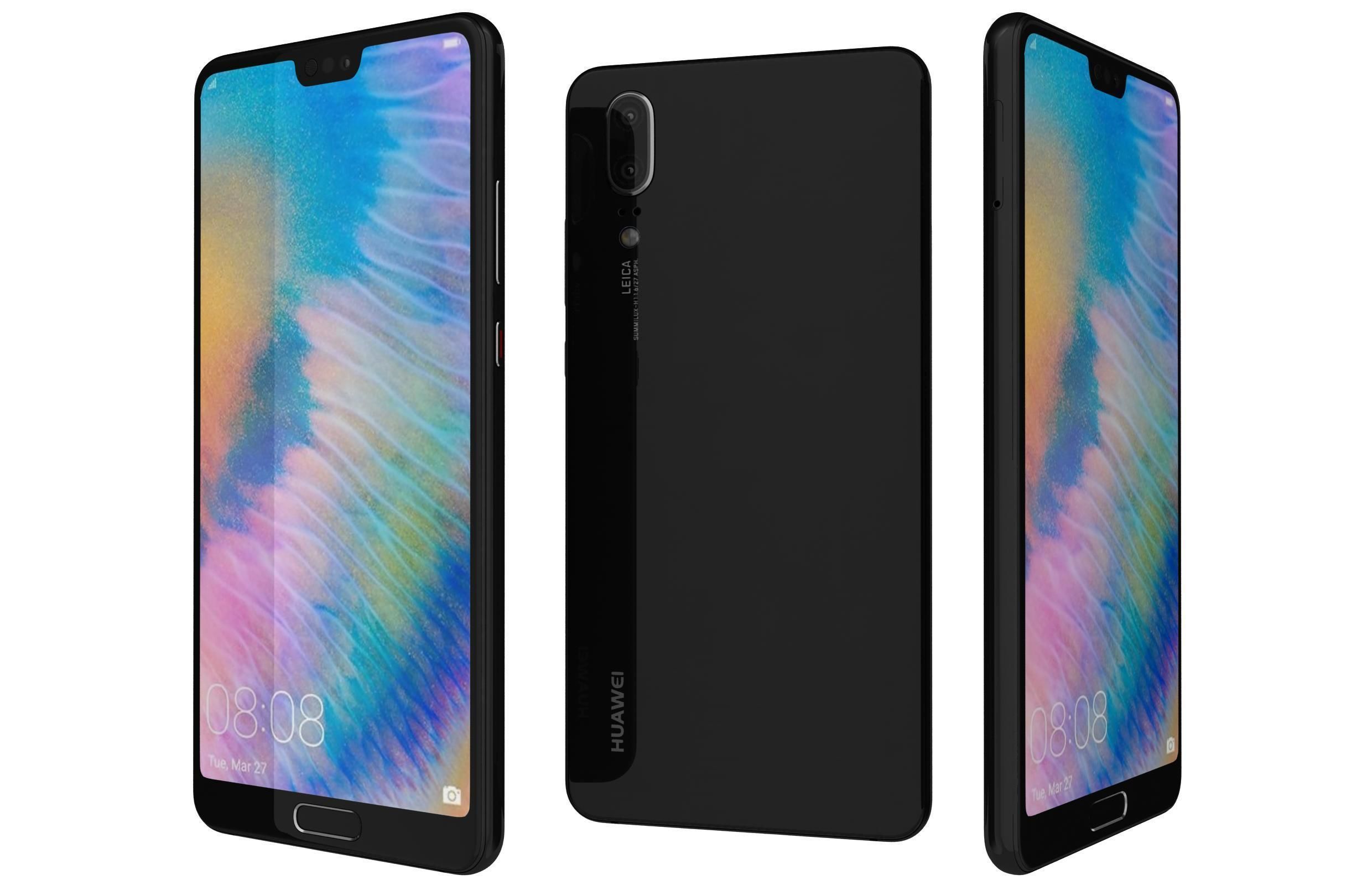 Huawei P20 All Colors 3D model_3