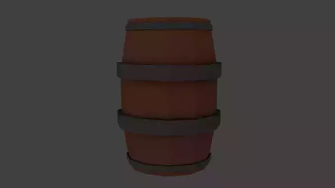 Low poly barrel
